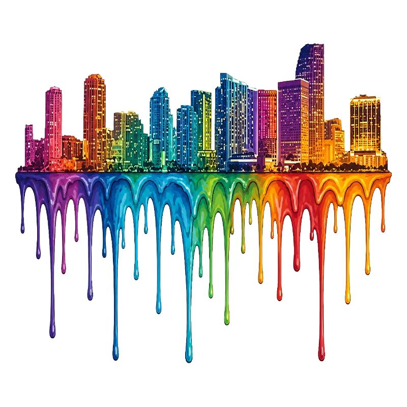 Miami Florida Dripping Art