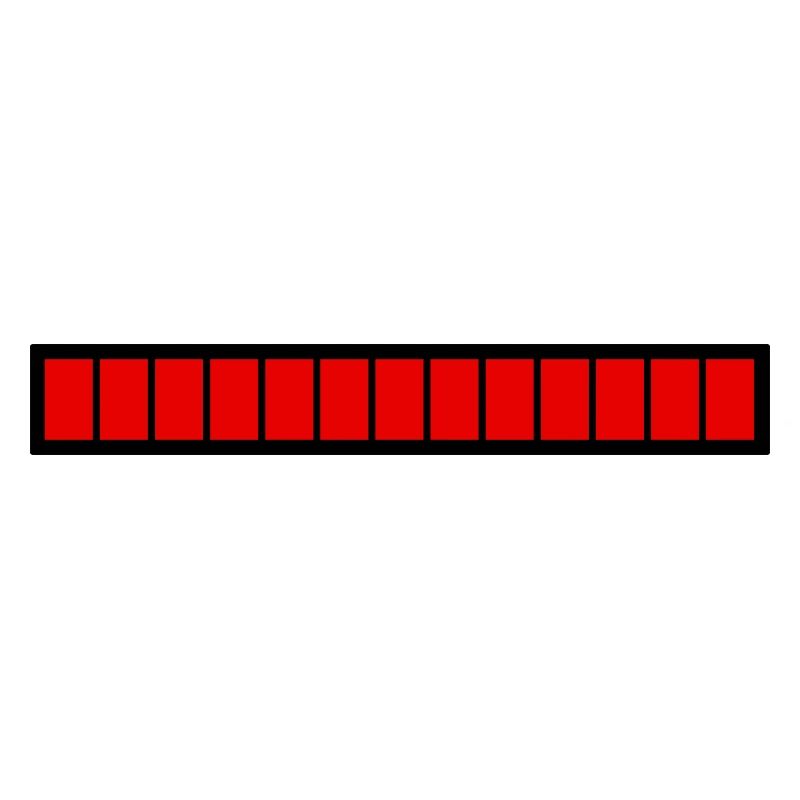 Rectangle loading bar Black Red (100%)