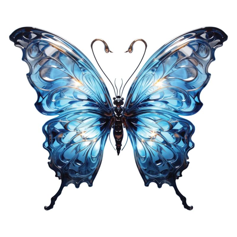 Papillon bleu - Design d’insecte brillant