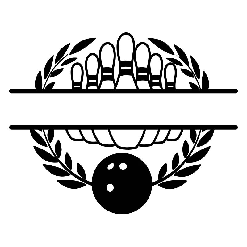 Bowling laurel wreath banner