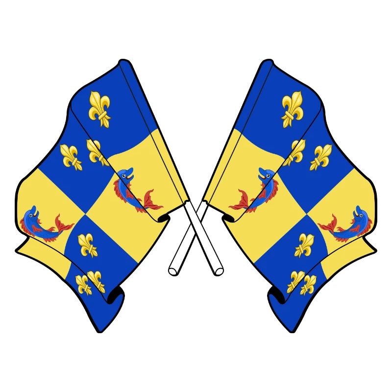 Crossed Dauphiné Flags