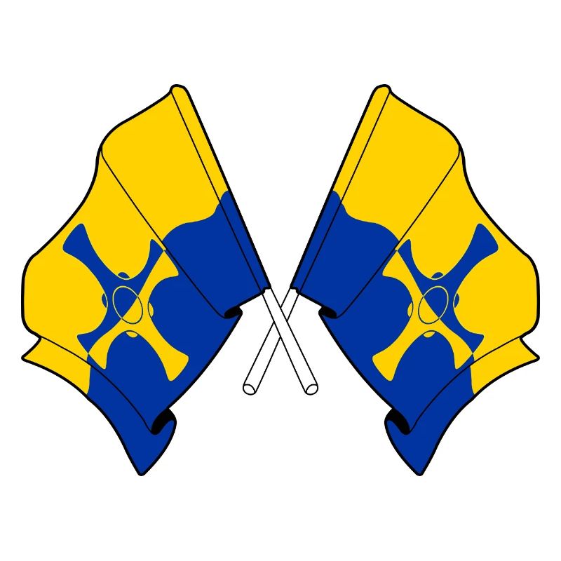 Two flags crossed – Durham
