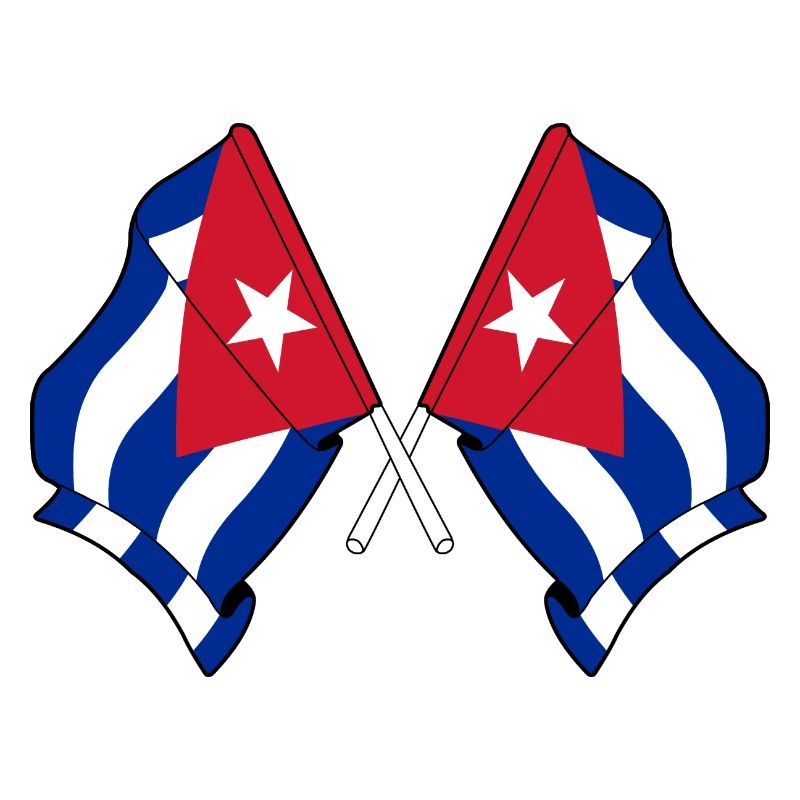 Two flags Cuba