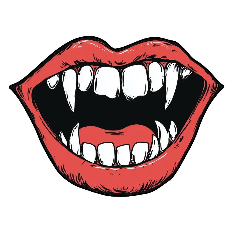 vampire mouth, sharp teeth, bite
