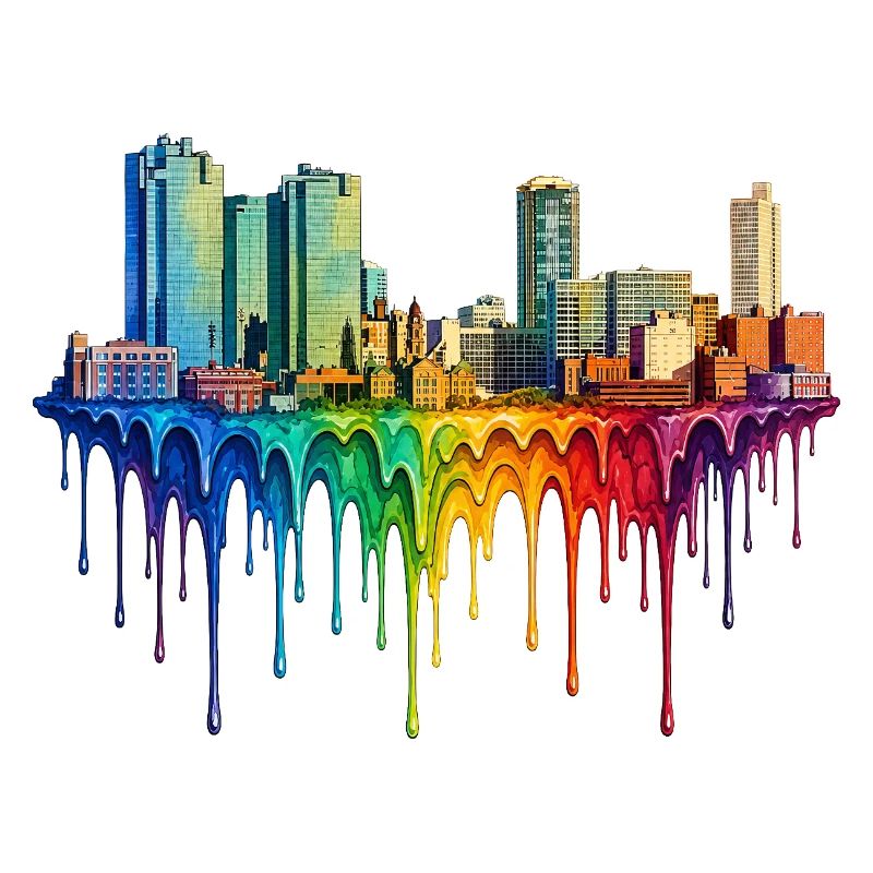 Fort Worth Texas Dripping Paint
