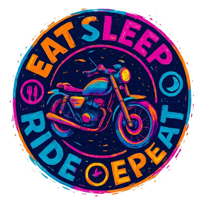 Eat Sleep Ride Repeat - Motorcycle - Biker