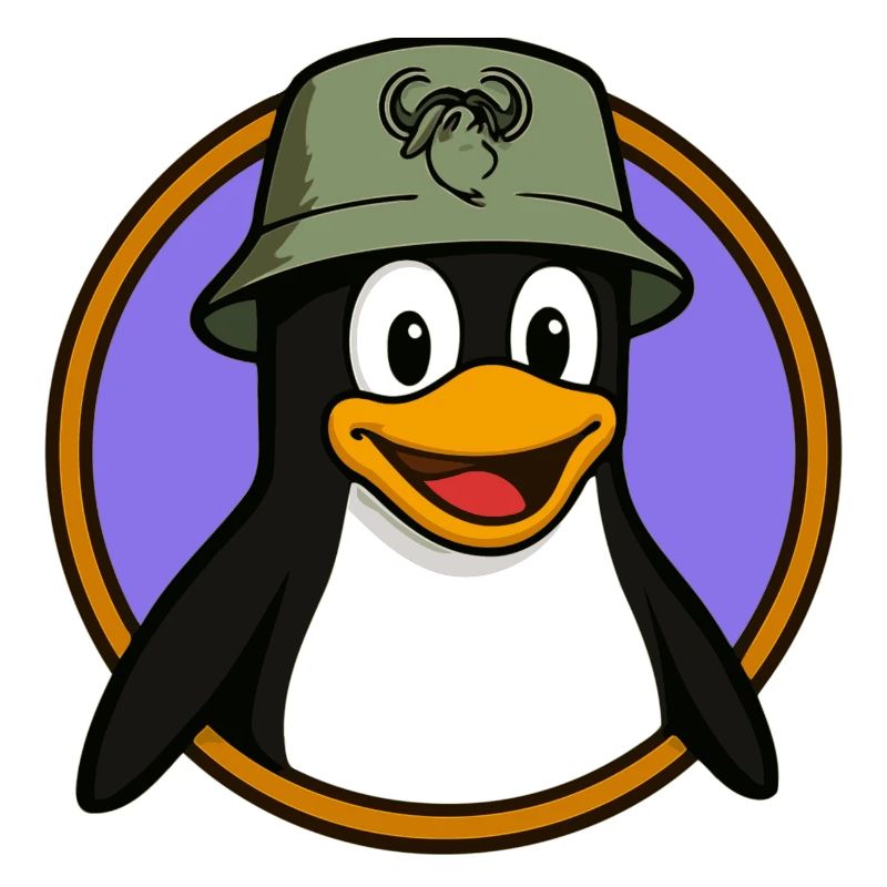 Tux Linux + GNU Hut