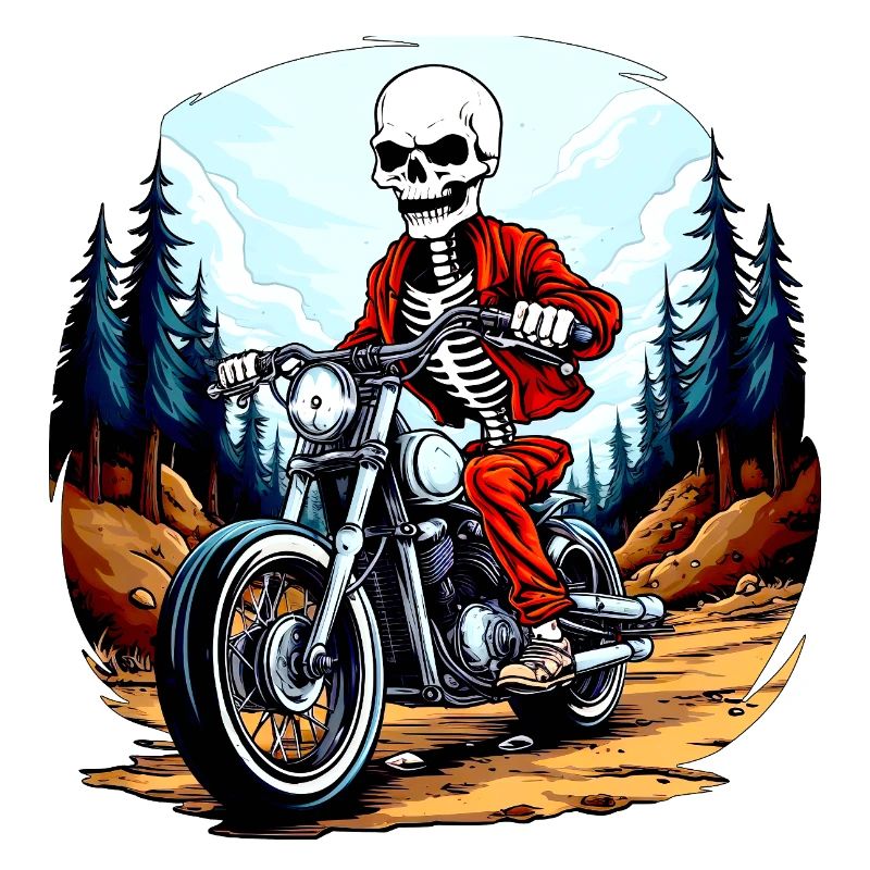 Skeleton Motorcyclist