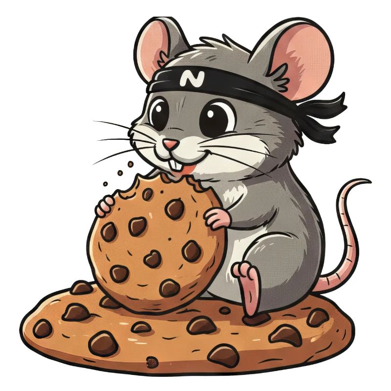Cute Mouse Cookie Ninja Cartoon Candy Snack