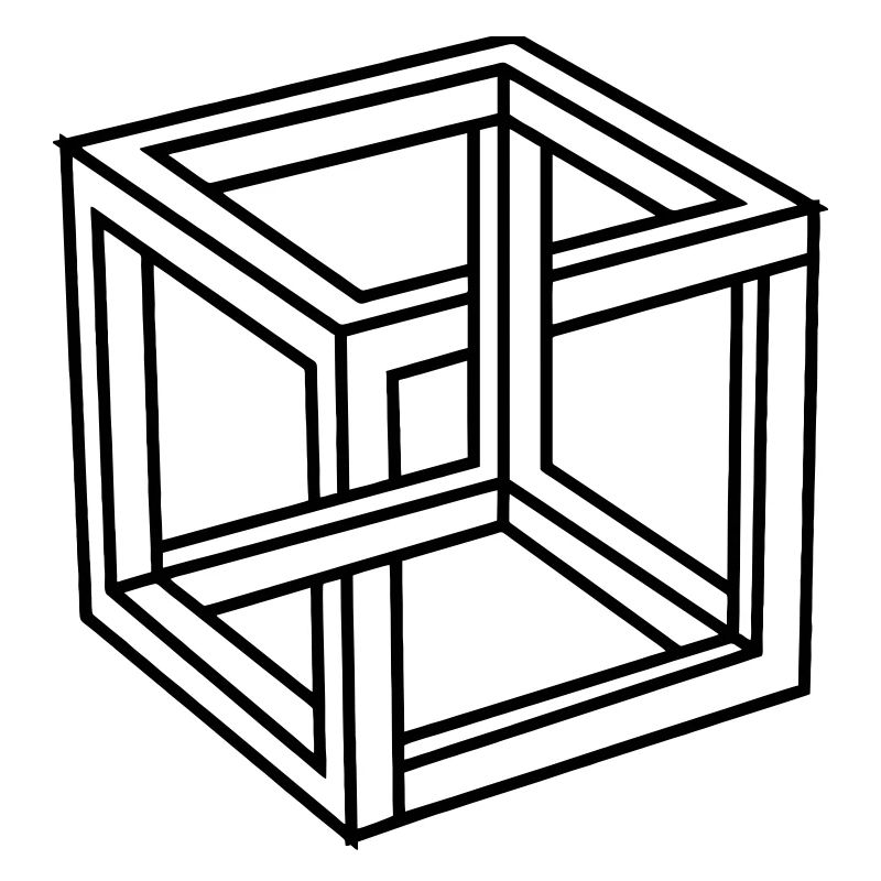 Esher unmöglicher Block oder Quadrat