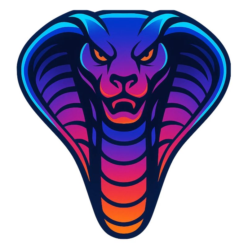 Neon Cobra Gradient Illustration