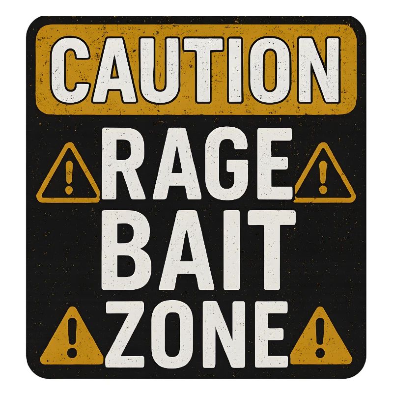 Caution Rage Zone, Funny Sarcastic Saying 