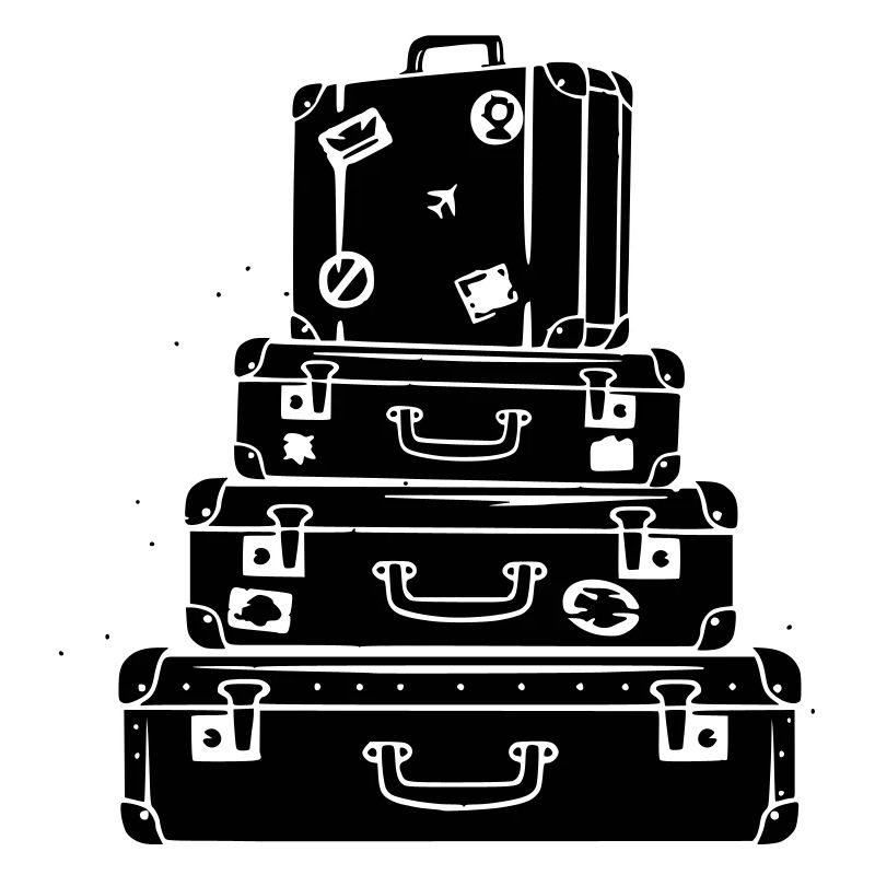Suitcase Stack Vintage Travel