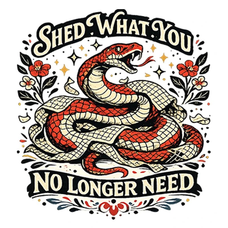 Shred What You No Longer Need Snake Artwork