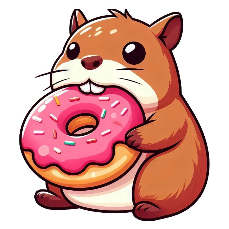 Mignon Capybara Hamster Cochon d’Inde Dessin animé
