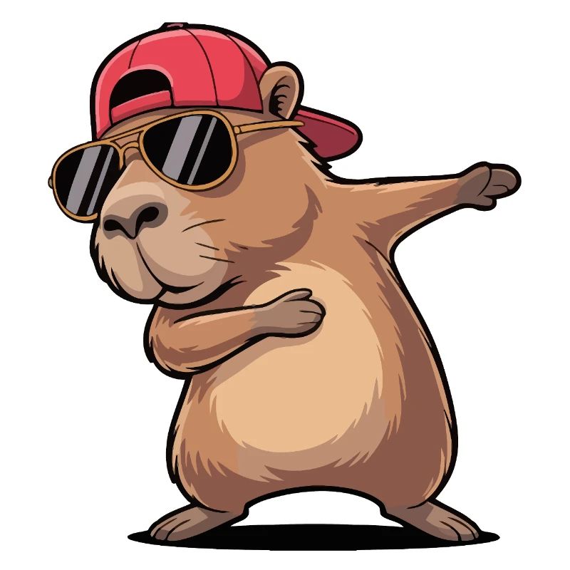 Cooles Capybara-Dabbing