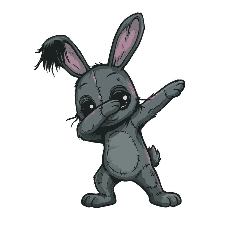Gribouillis de lapins en patchwork