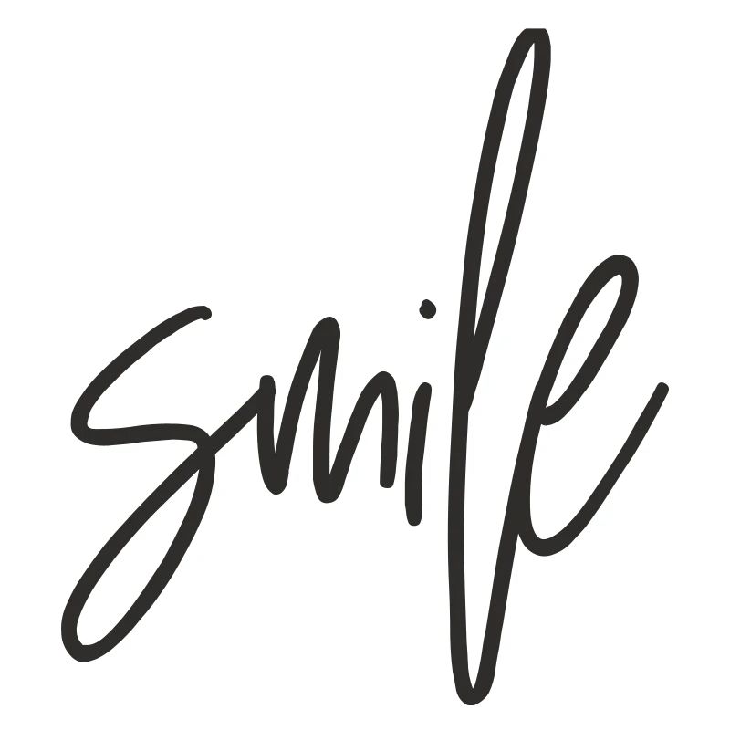 SMILE – Positive text design for a good mood