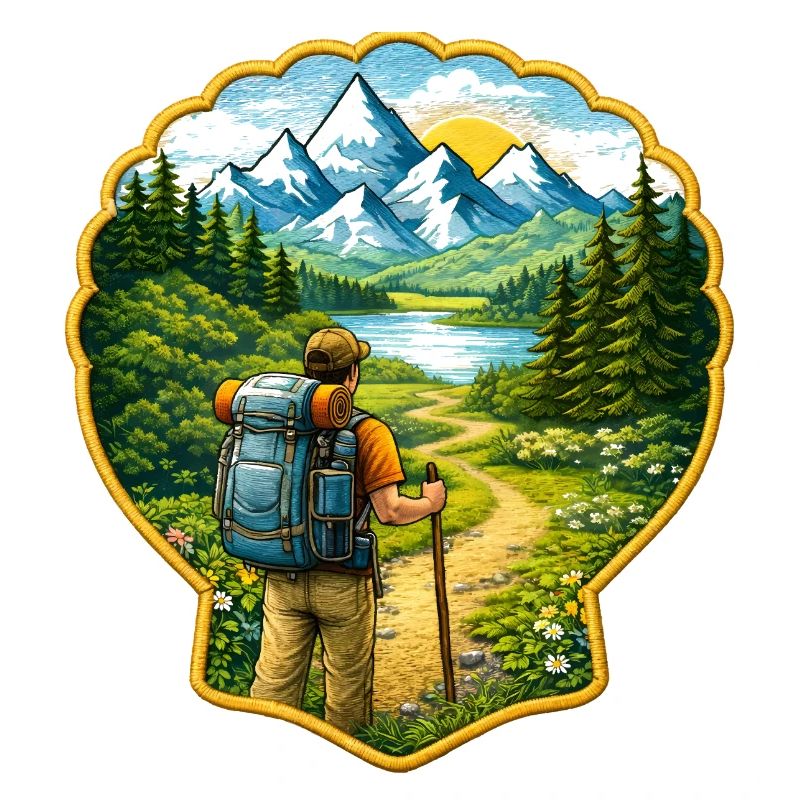Patch de la Voie de St. James avec coquille Saint-Jacques