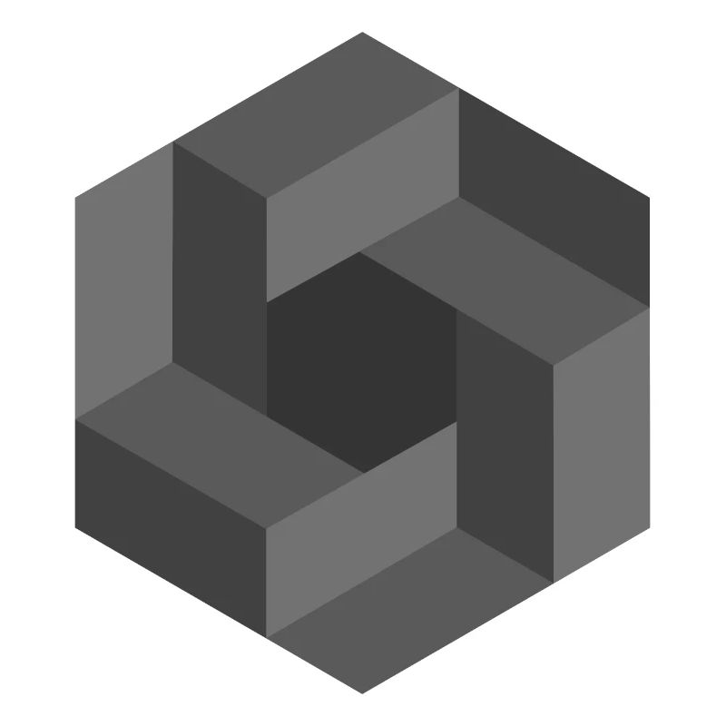Geometric Illusion Pattern Black White
