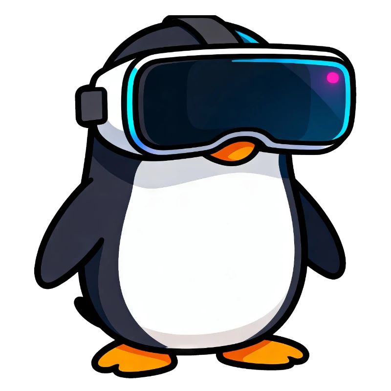 Nerdiger Pinguin VR Gaming PC Zocker Design