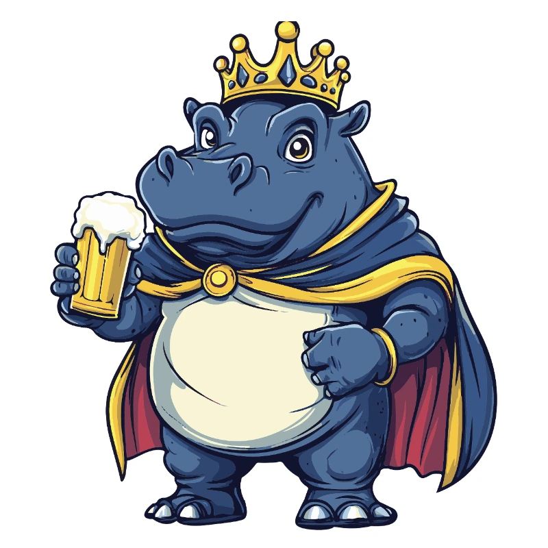 Nilpferd Bier König