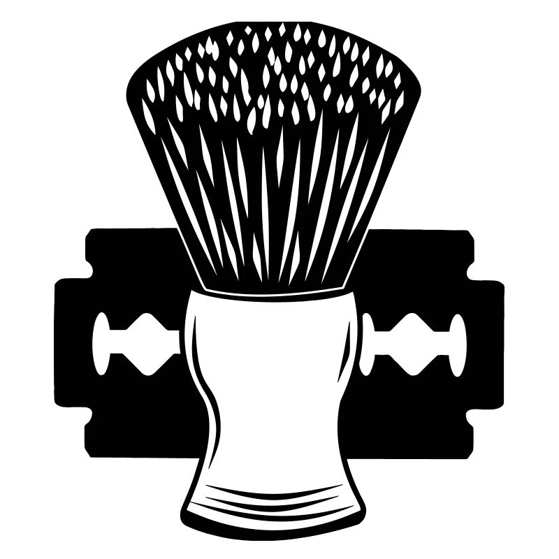 Razor and shaving brush