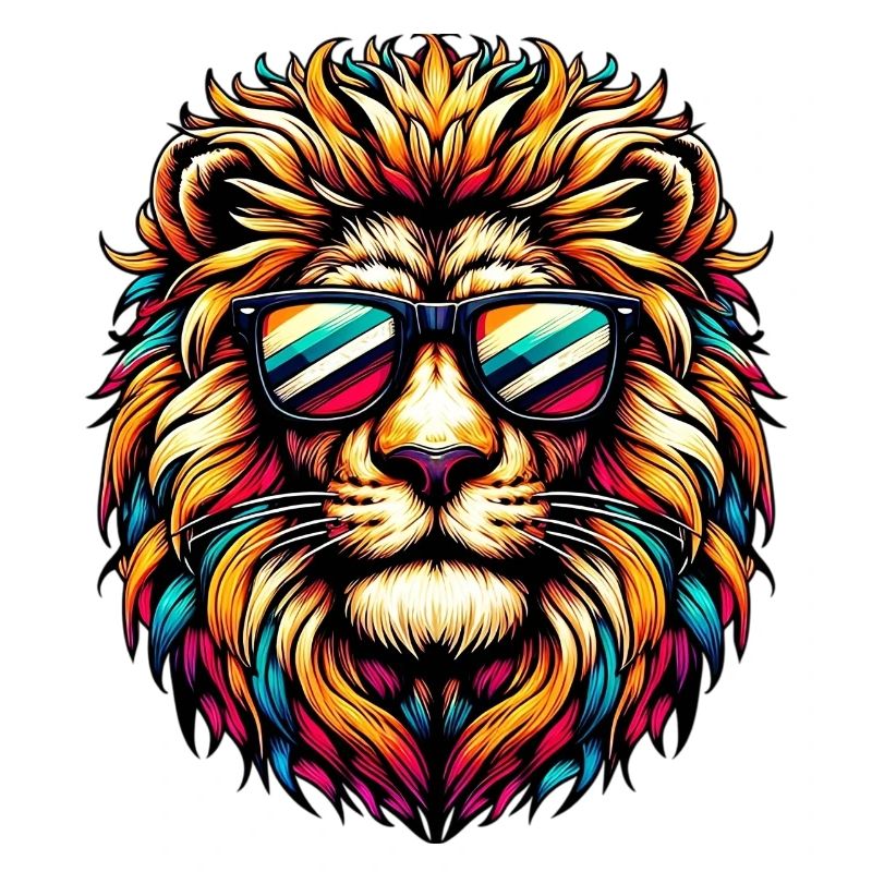 Löwe mit Sonnenbrille