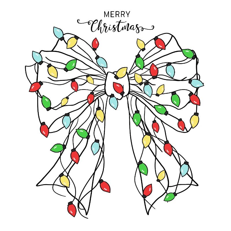 Conception de papillon de lumière de Noël festive