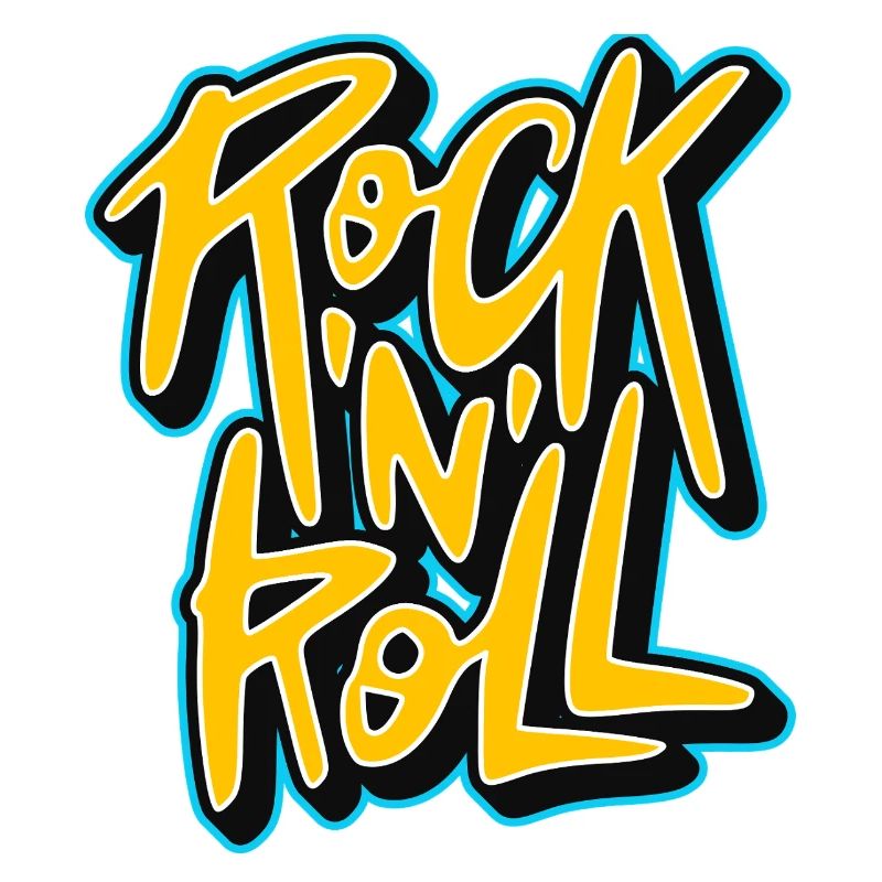 Logo du texte Graffiti Rock 'n' Roll