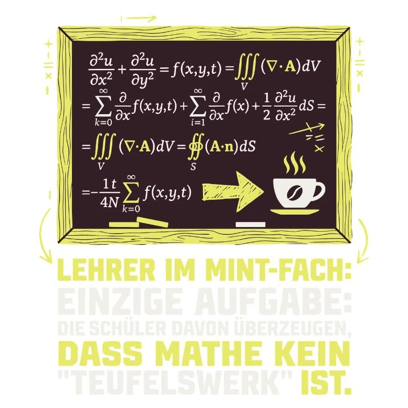 MINT Lehrer-Mathe-Kaffee-lustig