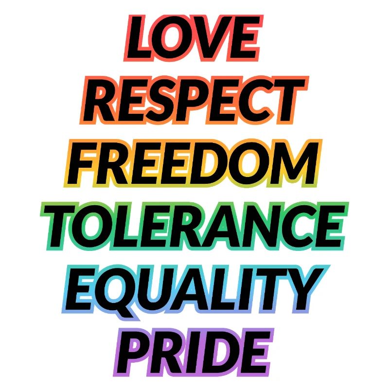 Pride Rainbow Values Tee