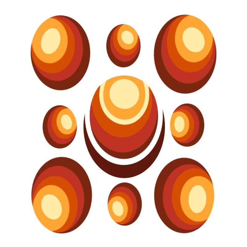 70s Wallpaper Pattern Retro Circle Pattern