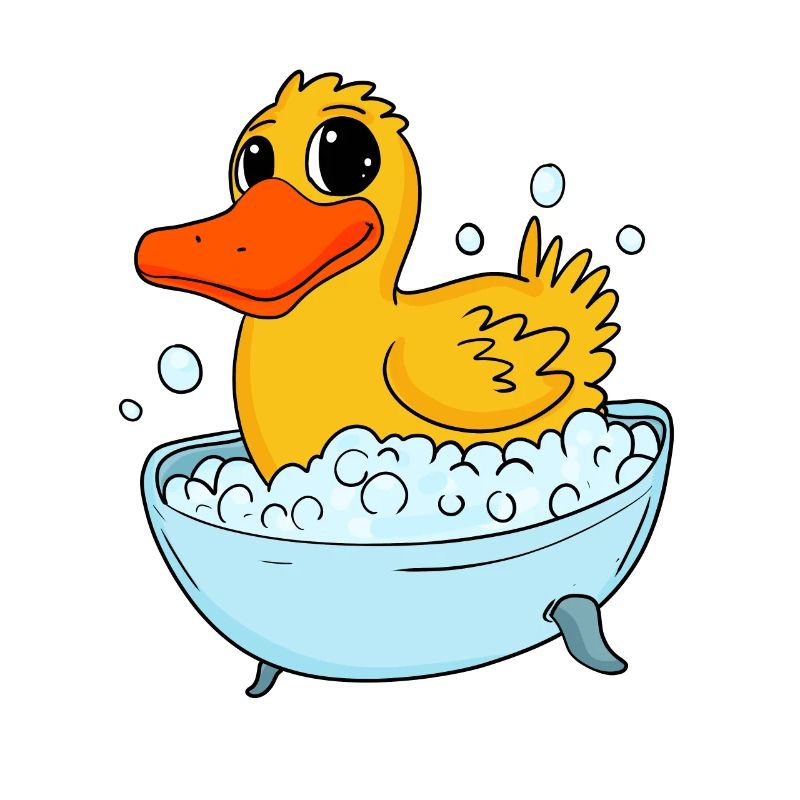 Duck bathing duck bathing