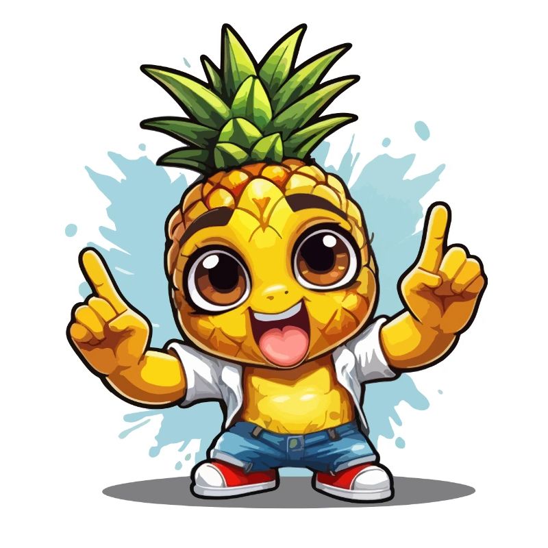 Pineapple with a good mood