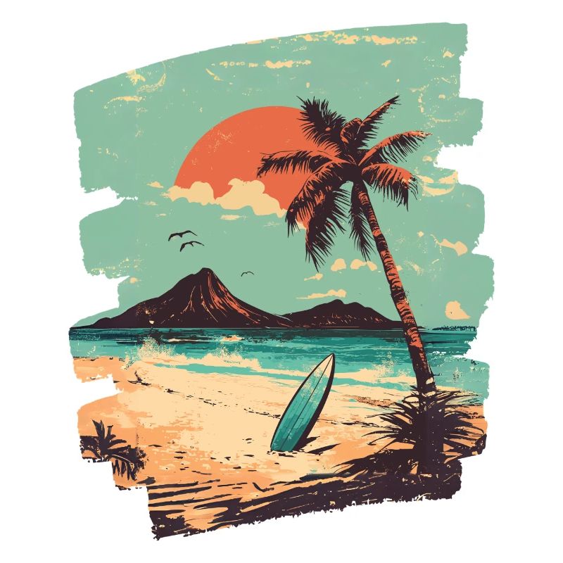 Beach Palm Trees Sun Summer