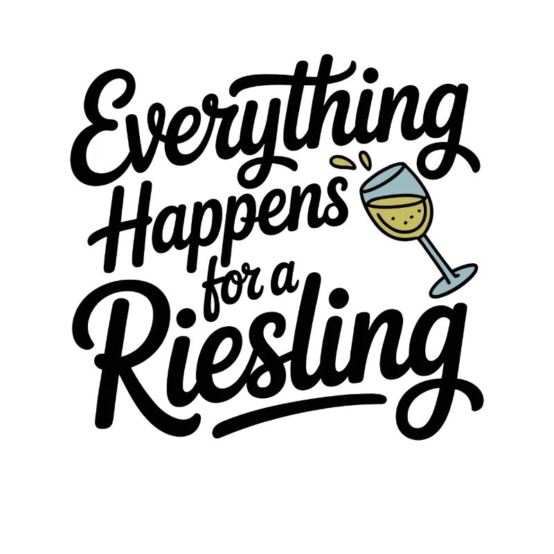 Wine Wine Drinker Everything Happens For A Riesling