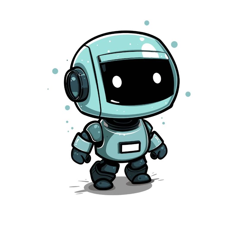 Petit robot spatial sur un chemin d’aventure