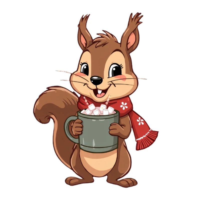 Winter Cocoa Squirrel