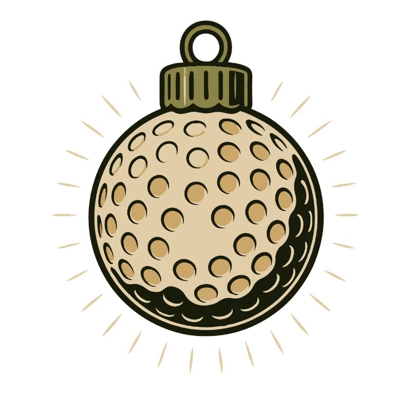 Lustiges Golf-Weihnachtskugel-Design