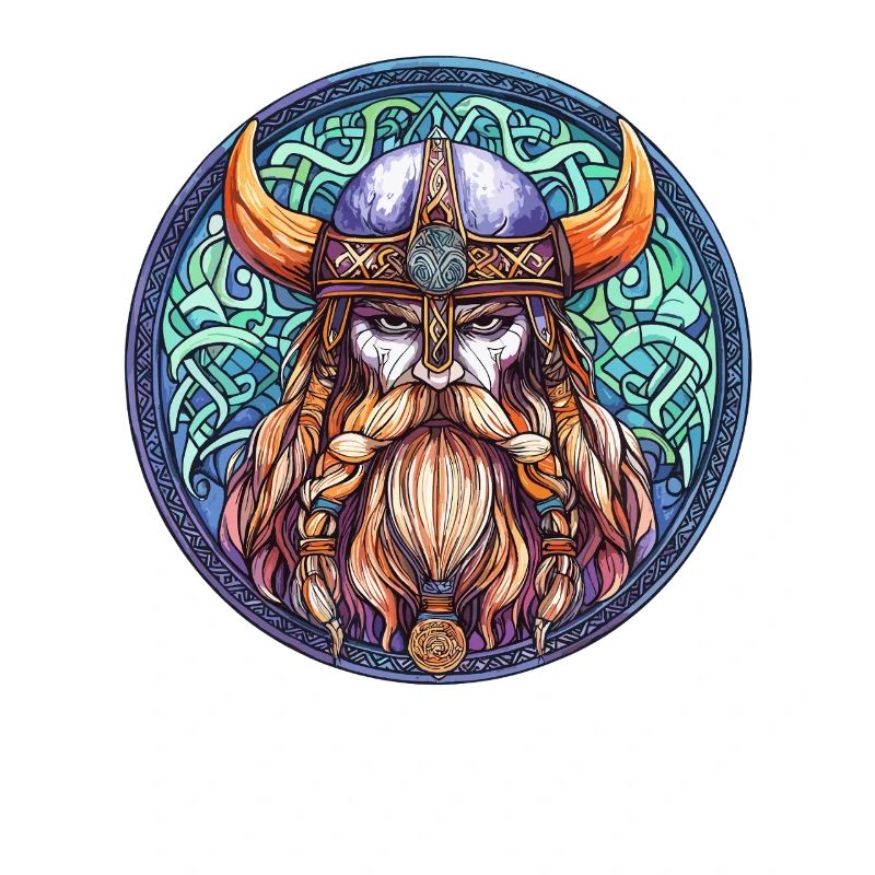 Viking Warrior Round Circle