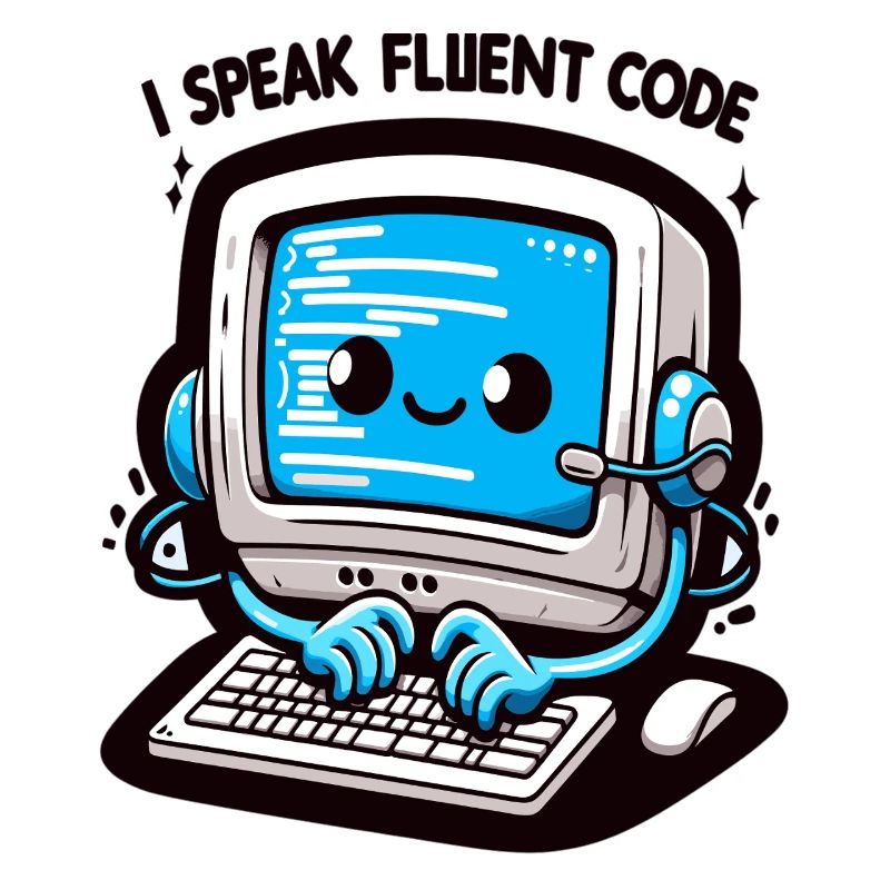 I Speak Fluent Code Retro Computer