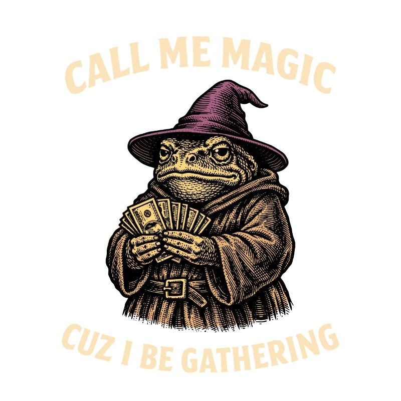 Call Me Magic Cuz I Be Gathering Funny Wizard Frog