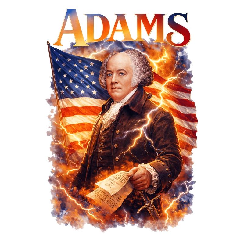 Founding father in a thunderstorm