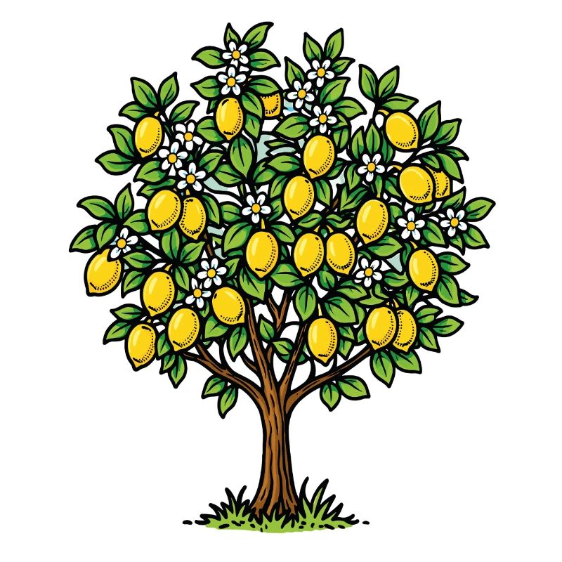 Vintage lemon tree