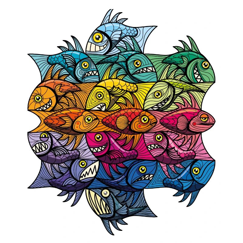 Modèle V de modèle de poisson-Escherfish