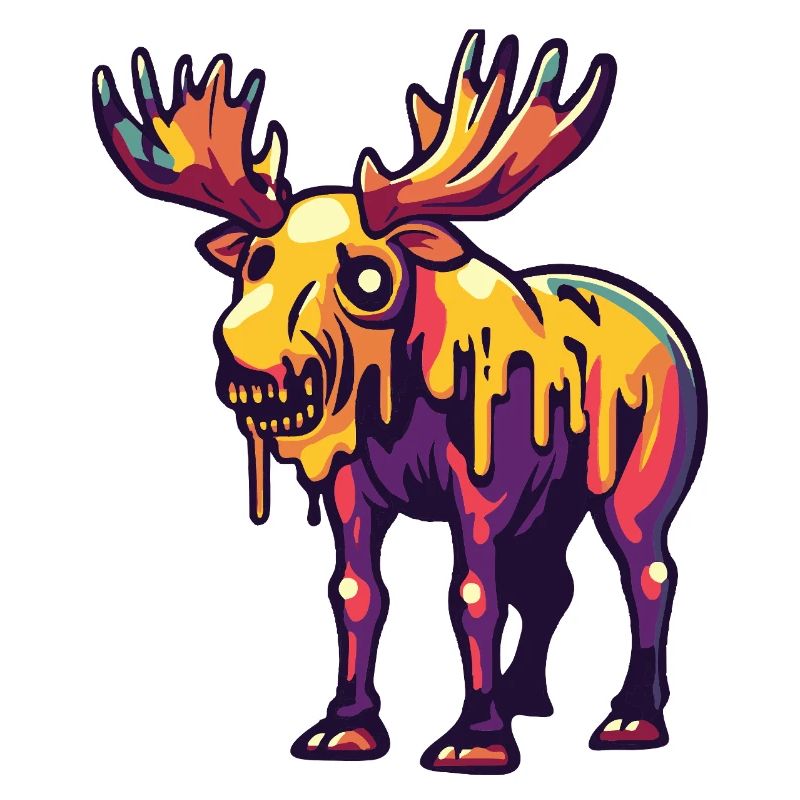 Moose Halloween Zombie
