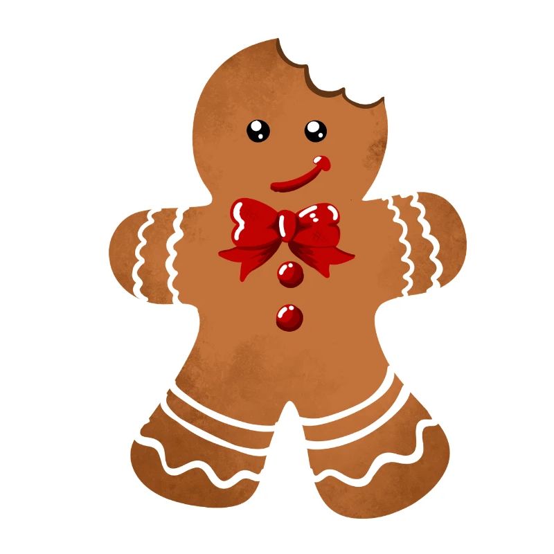 Sugar Gloss Gingerbread Man with Bow