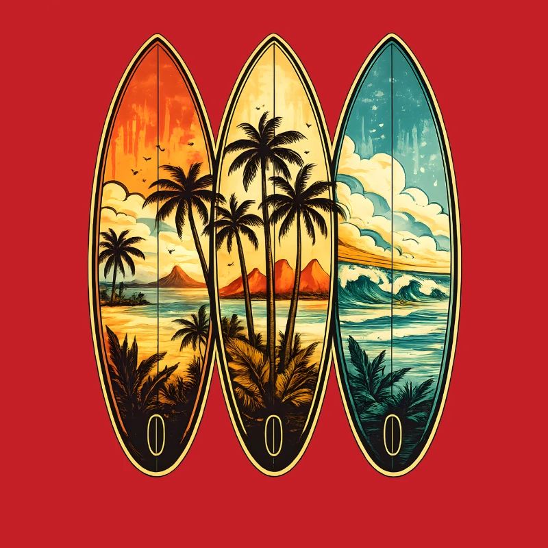 Tropical Surf Triptych