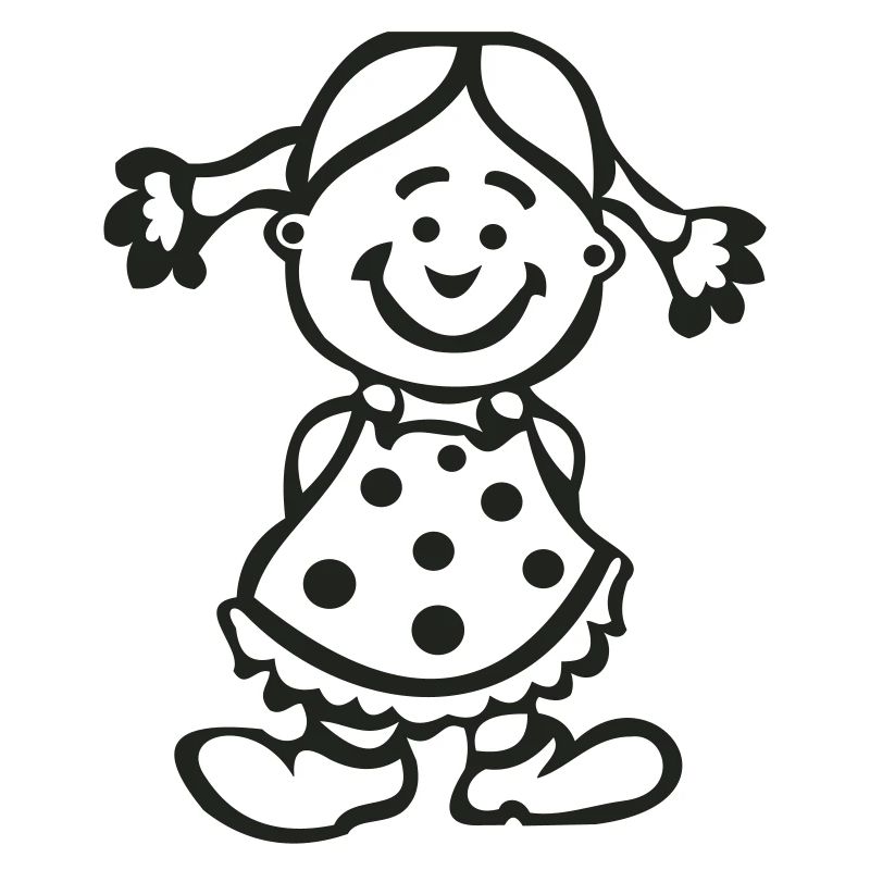 Fille joyeuse avec une robe à pois